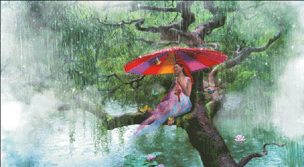 Cloudburst Cross Stitch by Aimee Stewart