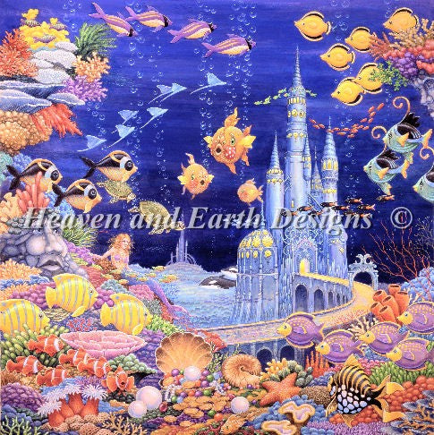 Coral Kingdom Cross Stitch by Randal Spangler