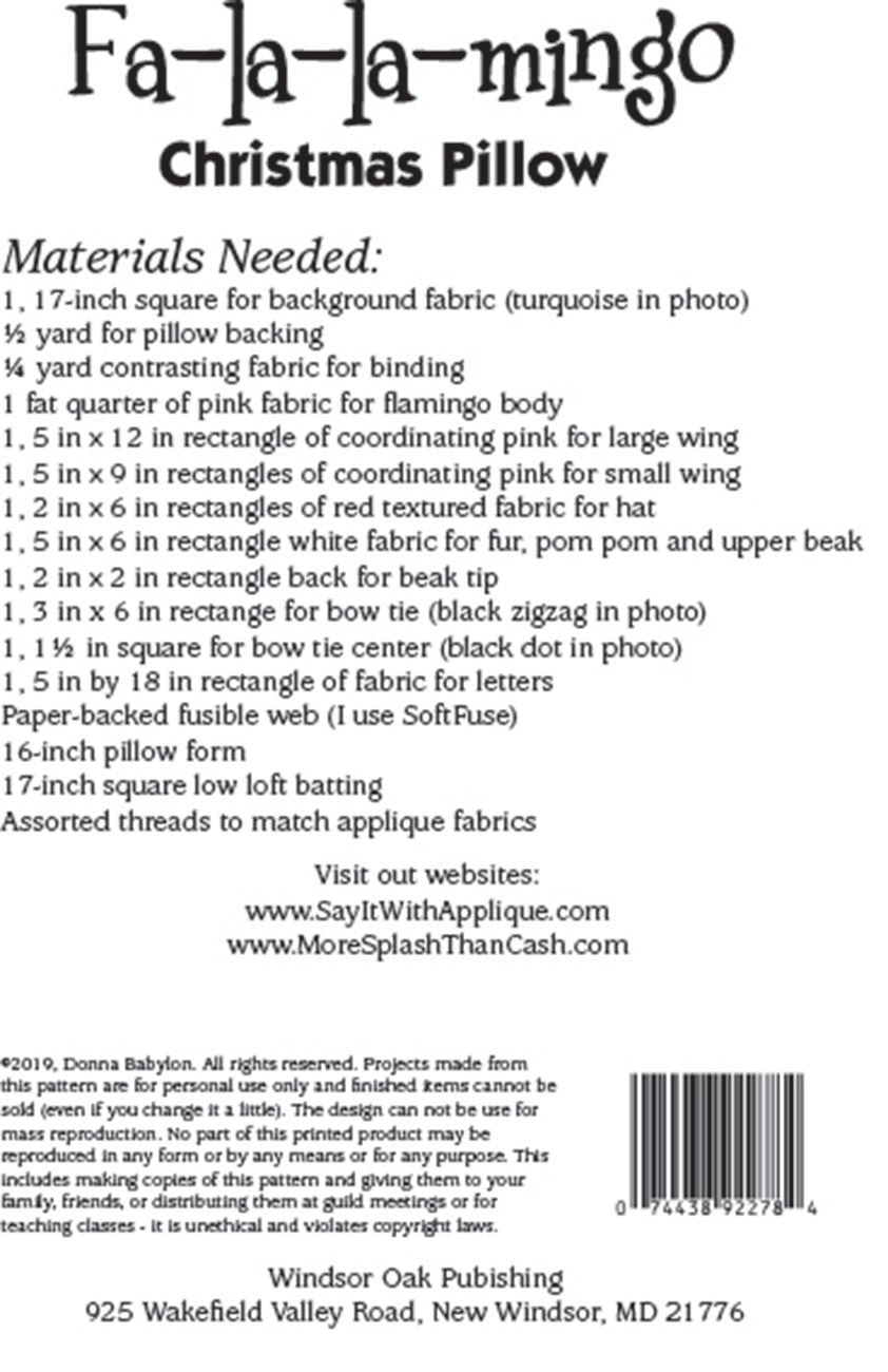 Fa-la-la-mingo Christmas Pillow