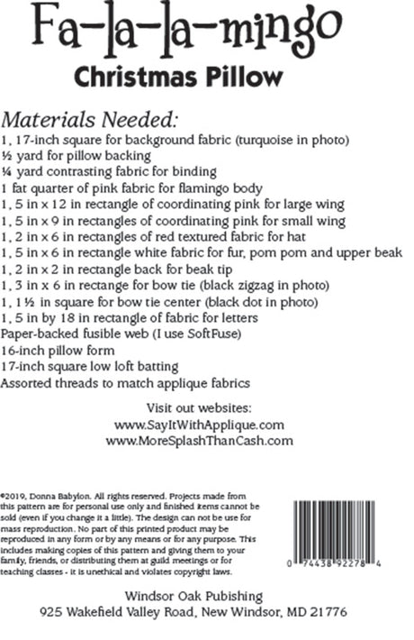 Fa-la-la-mingo Christmas Pillow