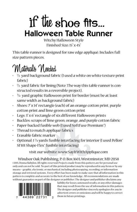 If the Shoe Fits Table Runner