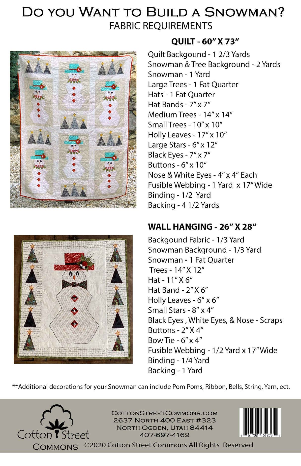 Back of the Do You Want To Sew Downloadable Pattern by Cotton Street Commons