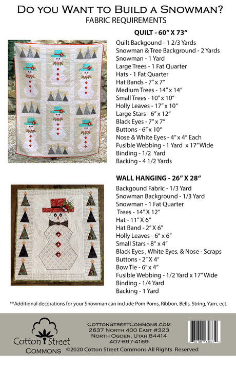 Back of the Do You Want To Sew Downloadable Pattern by Cotton Street Commons