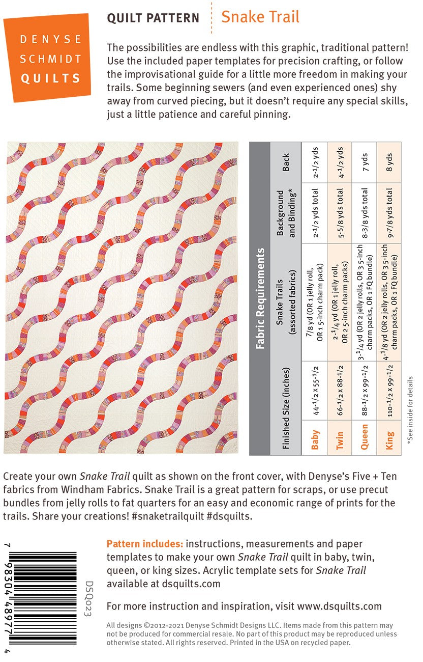 Snake Trail Quilt Pattern