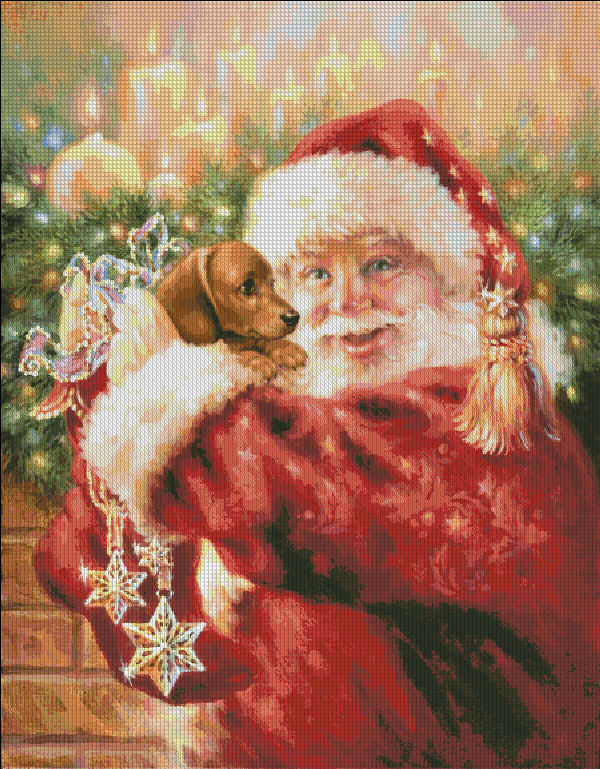 Dachshund for Christmas Cross Stitch By Dona Gelsinger