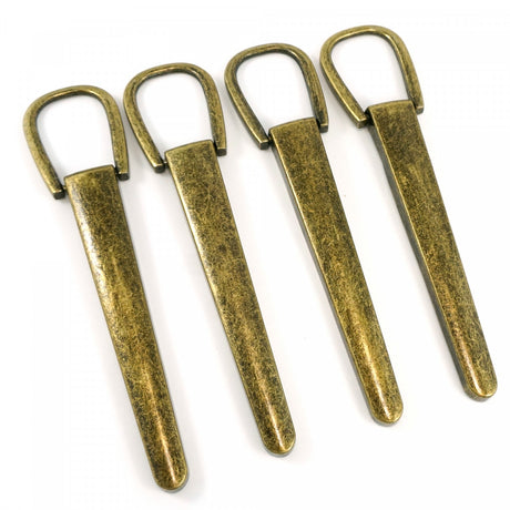 Long John Strap Anchors Antique Brass 4ct