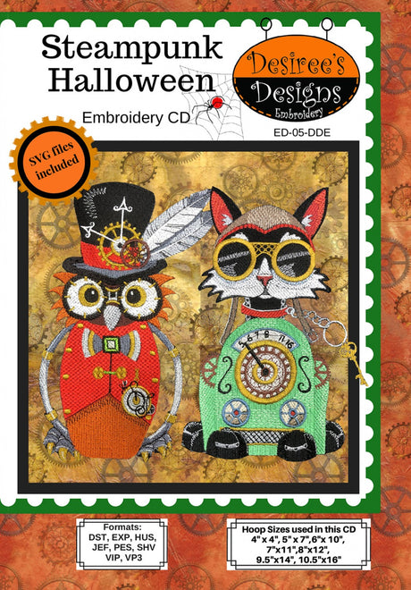 Steampunk Halloween Embroidery CD