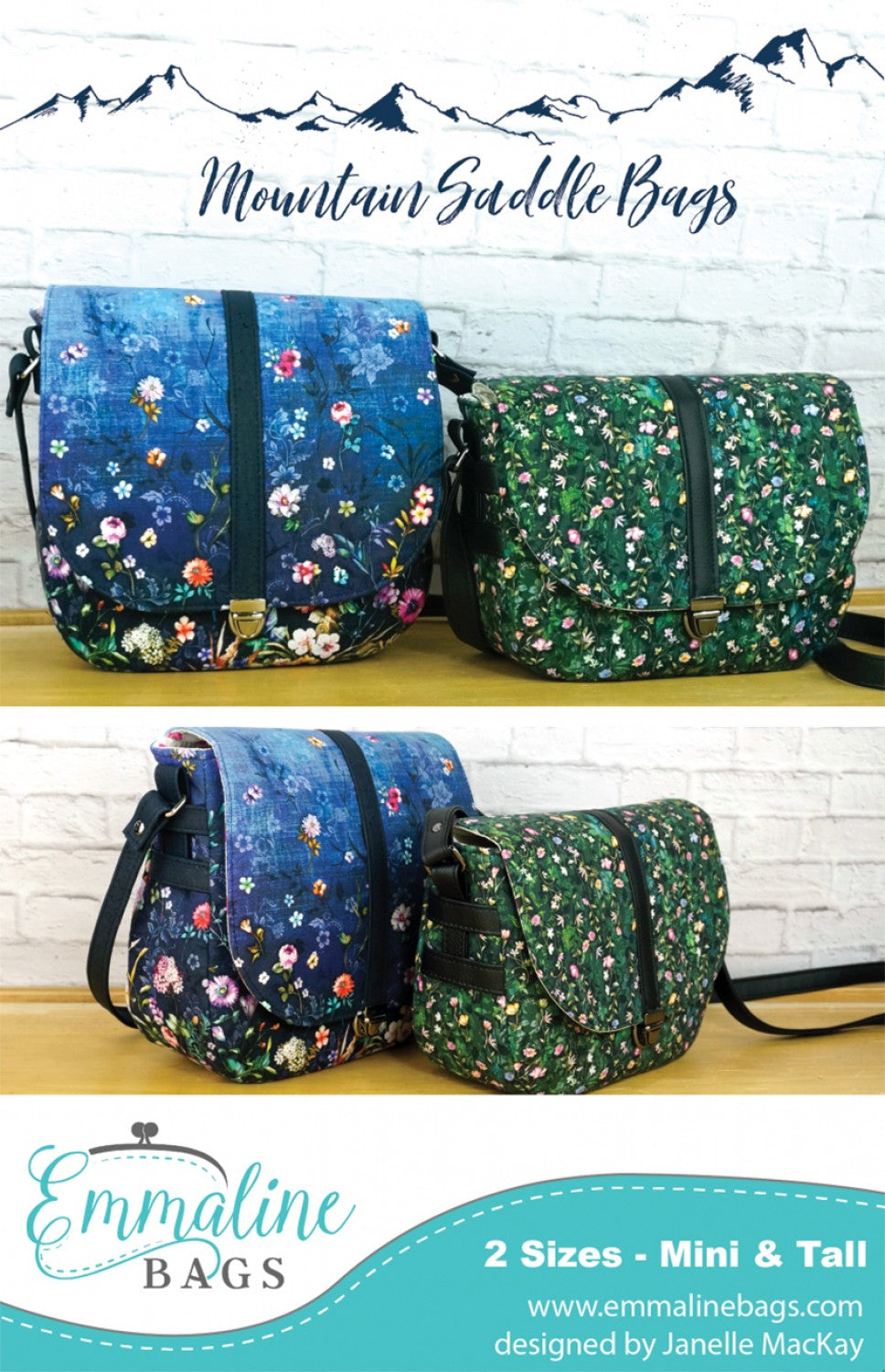 The Mountain Saddle Bag Printed Pattern