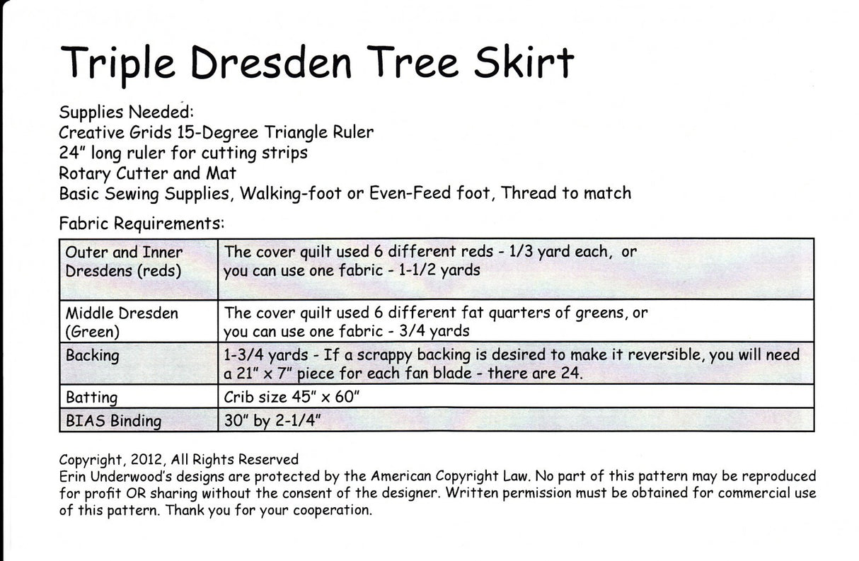 Triple Dresden Tree Skirt