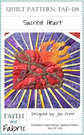 Sacred Heart Quilt Pattern by Faith and Fabric
