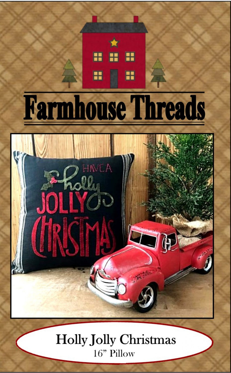 Holly Jolly Christmas Pillow