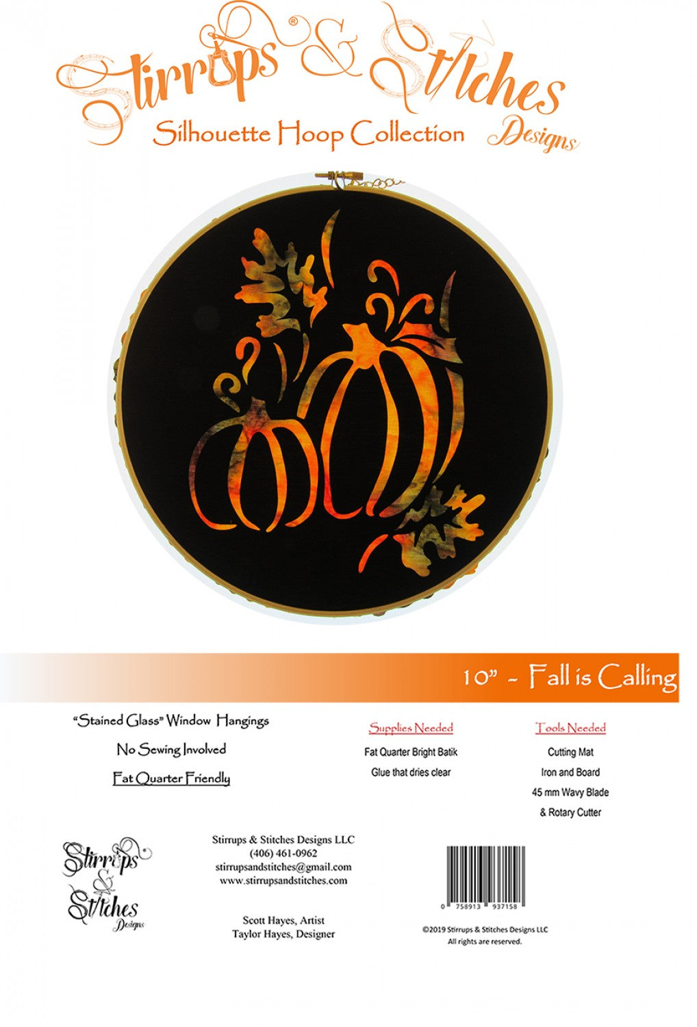 Fall is Calling 10in Hoop Kit