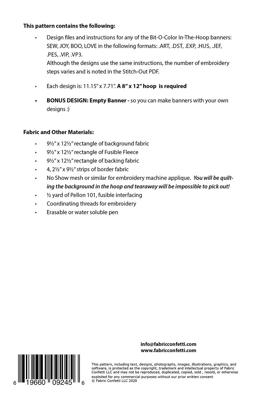 Bit-O-Color In-the-Hoop Banners