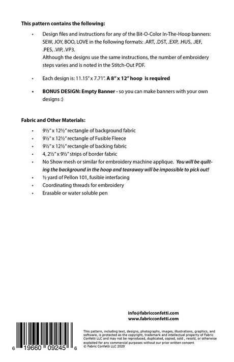 Bit-O-Color In-the-Hoop Banners