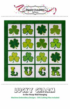 Lucky Charm In the Hoop Wall Hanging by Fabric Confetti