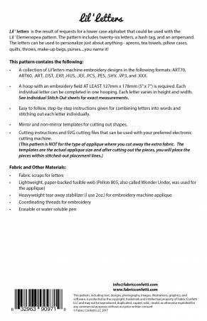 Lil Letters Pattern