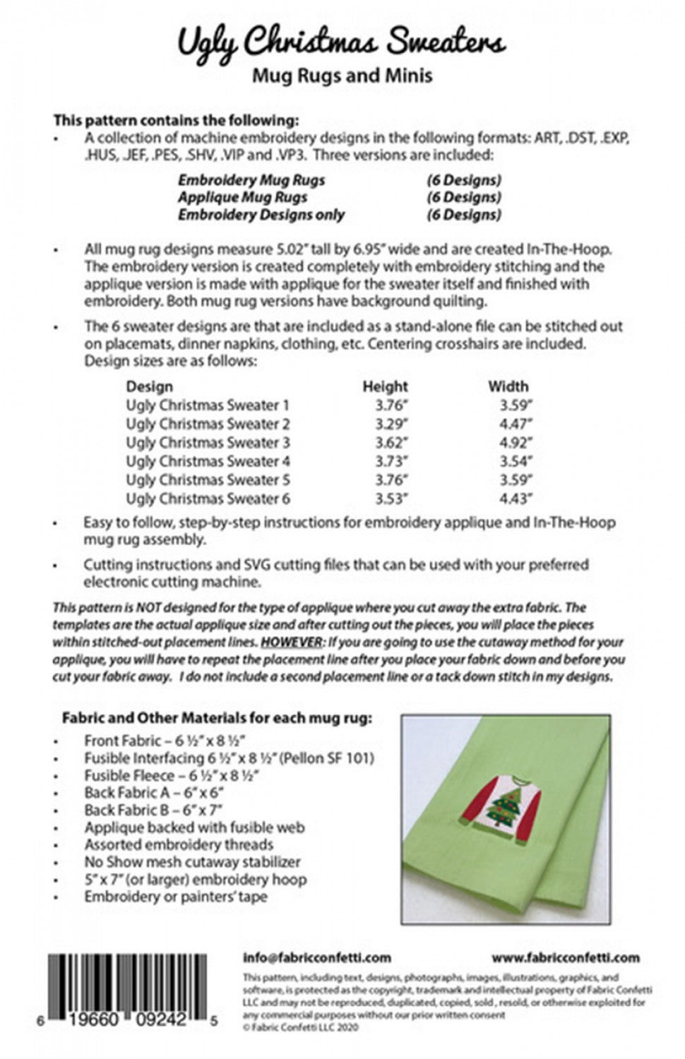 Ugly Christmas Sweaters Mug Rugs and Minis