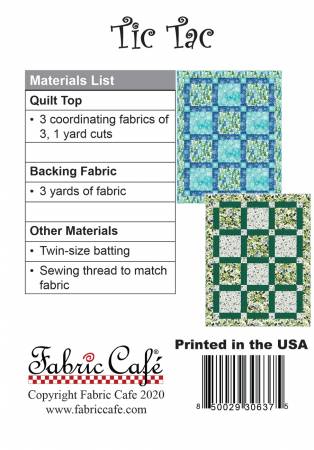 Tic Tac Quilt Pattern
