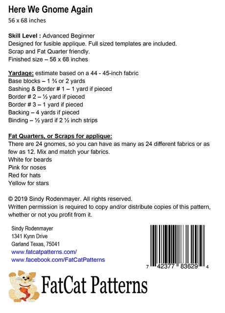 Here We Gnome Again Pattern