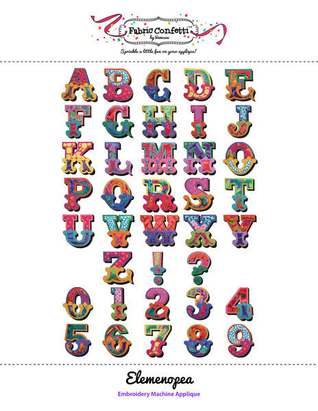 Elemenopea Machine Embroidery Downloadable Pattern