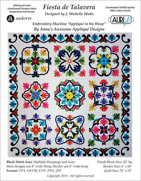 Fiesta de Talavera- Machine Embroidery CD