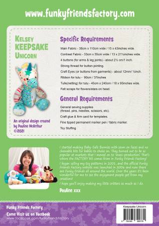 Kelsey Keepsake Unicorn Pattern