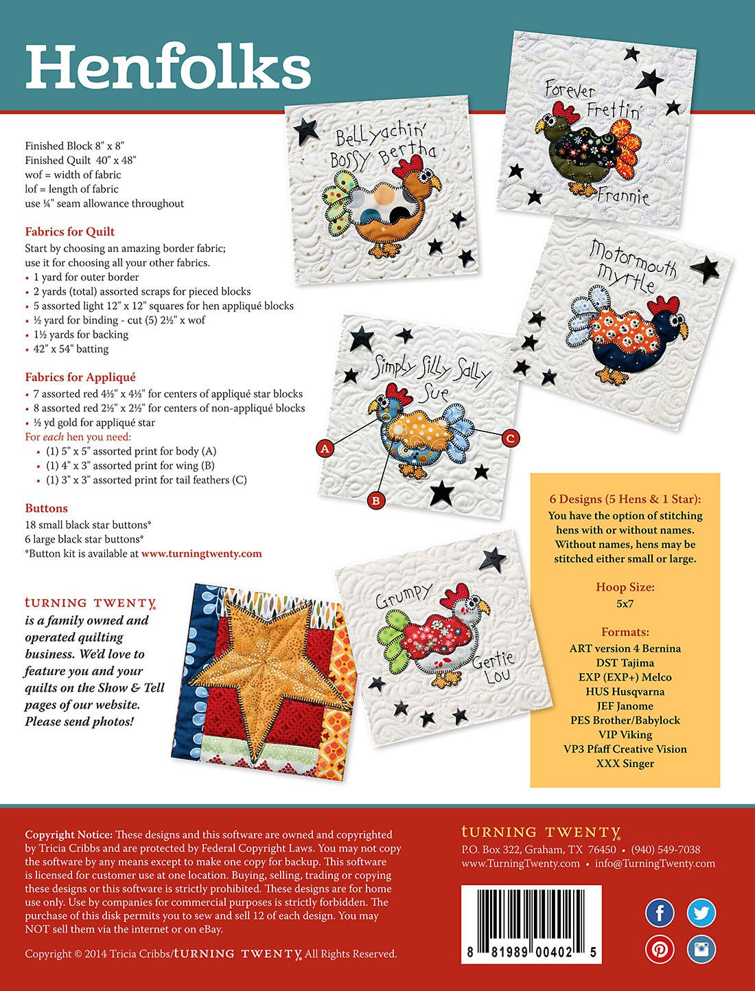 Henfolks - Machine Embroidery