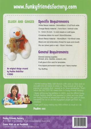 Back of the Slush The Snowman & Ginger by the Funky Friends Factory