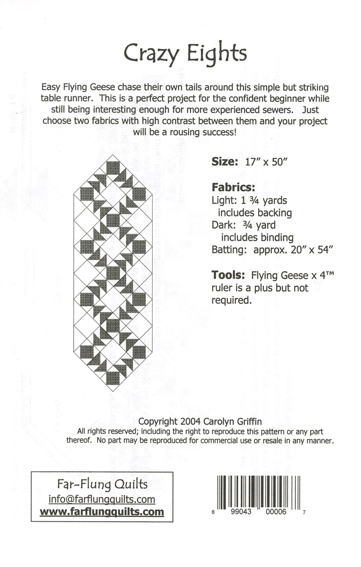 Crazy Eights Table Runner