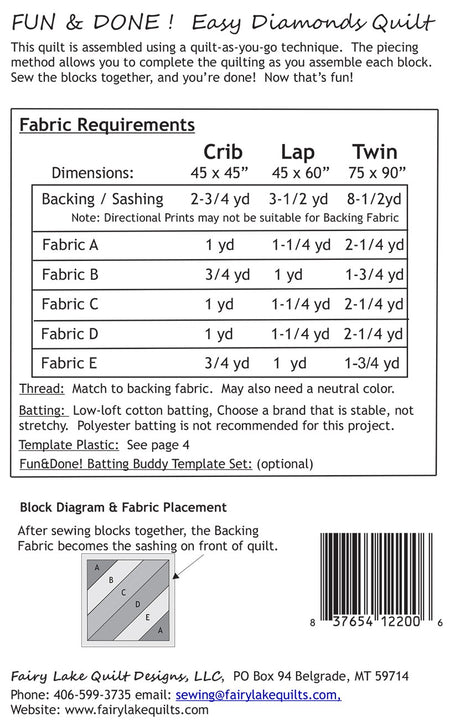 Fun & Done - Easy Diamonds Quilt