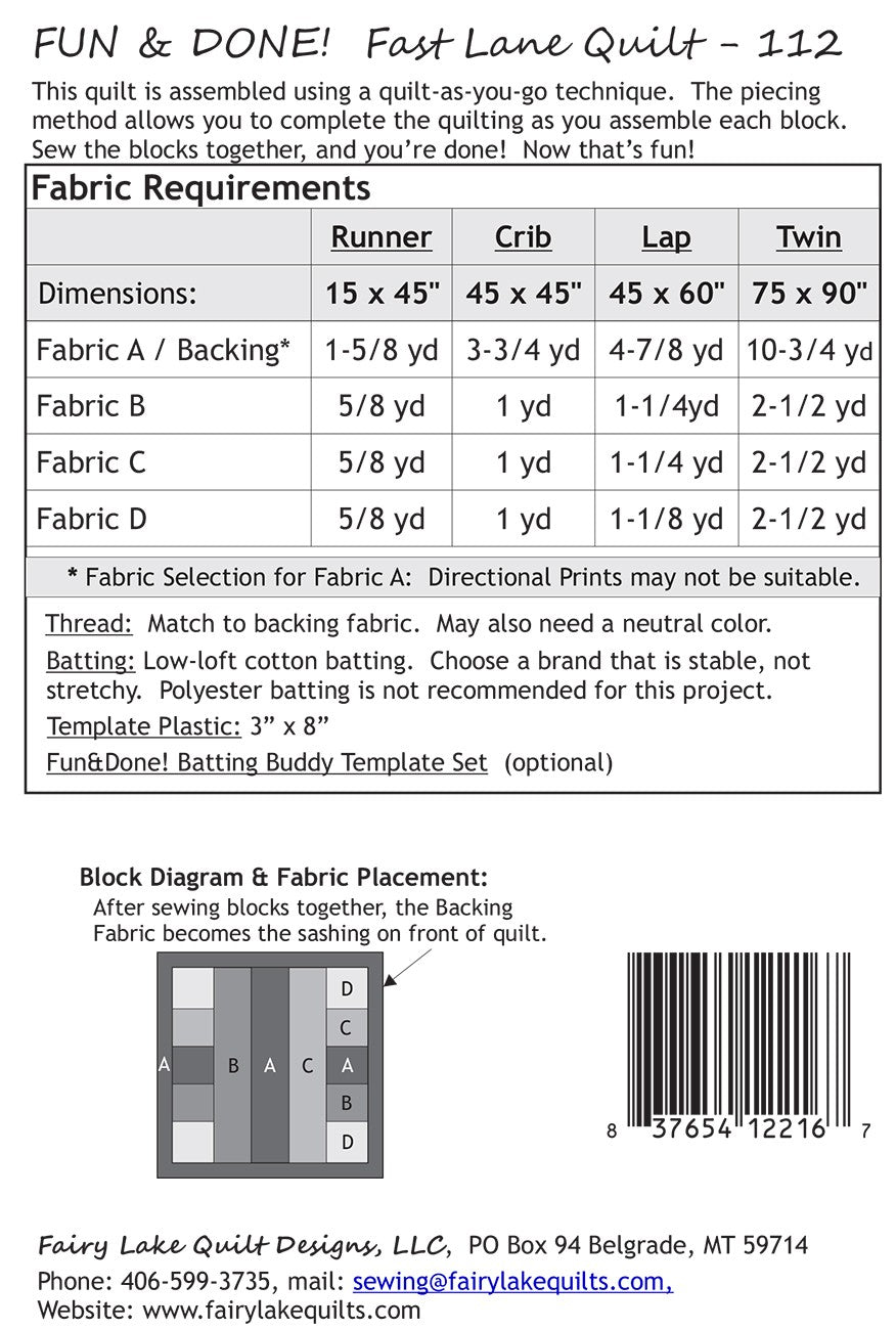 Fun & Done - Fast Lane Quilting