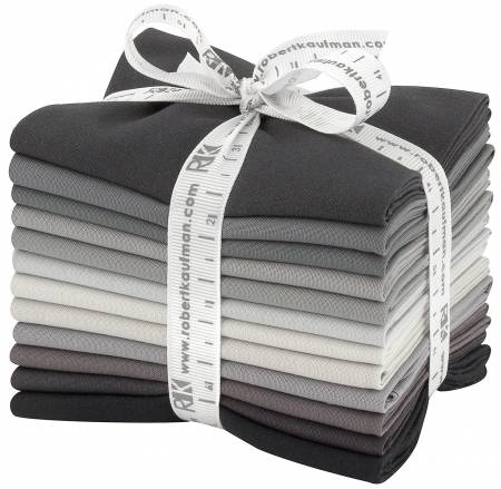 Fat Quarter Kona Cotton Stormy Skies Palette, 12pcs/bundle