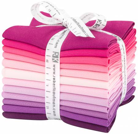Fat Quarter Kona Cotton Wildberry Palette, 12pcs/bundle