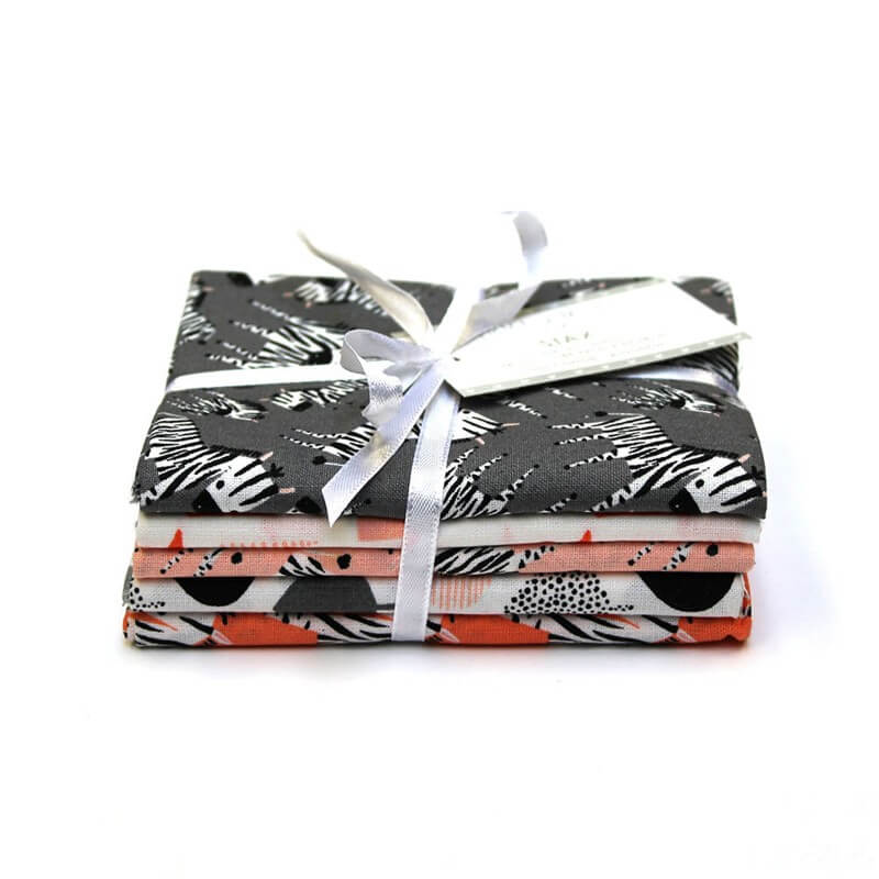Emma & Mila Zebra Fat Quarter Bundle (5 Pieces)