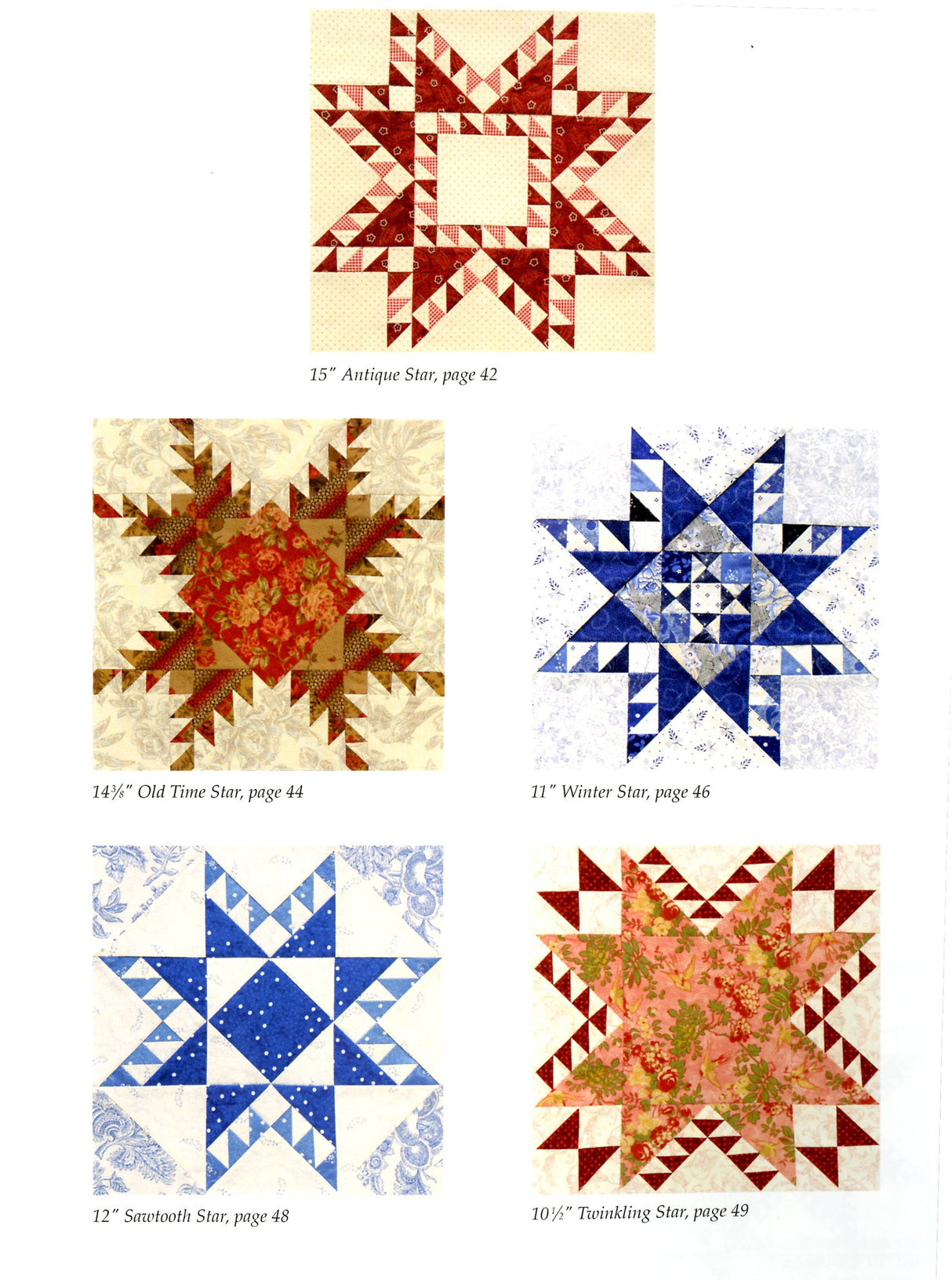Feathered Star Quilt Blocks - II