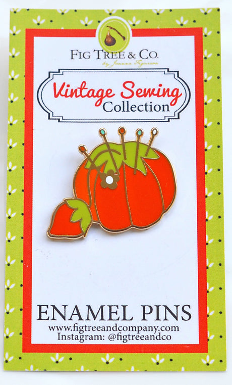 Tomato Pin Cushion Enamel Pin