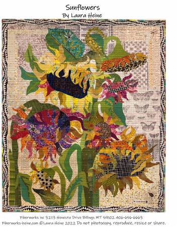  Sunflowers Collage Pattern by Laura Heine