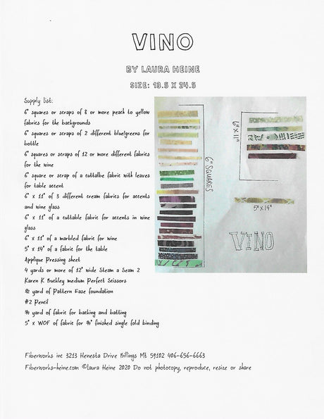 Vino Collage Pattern by Laura Heine
