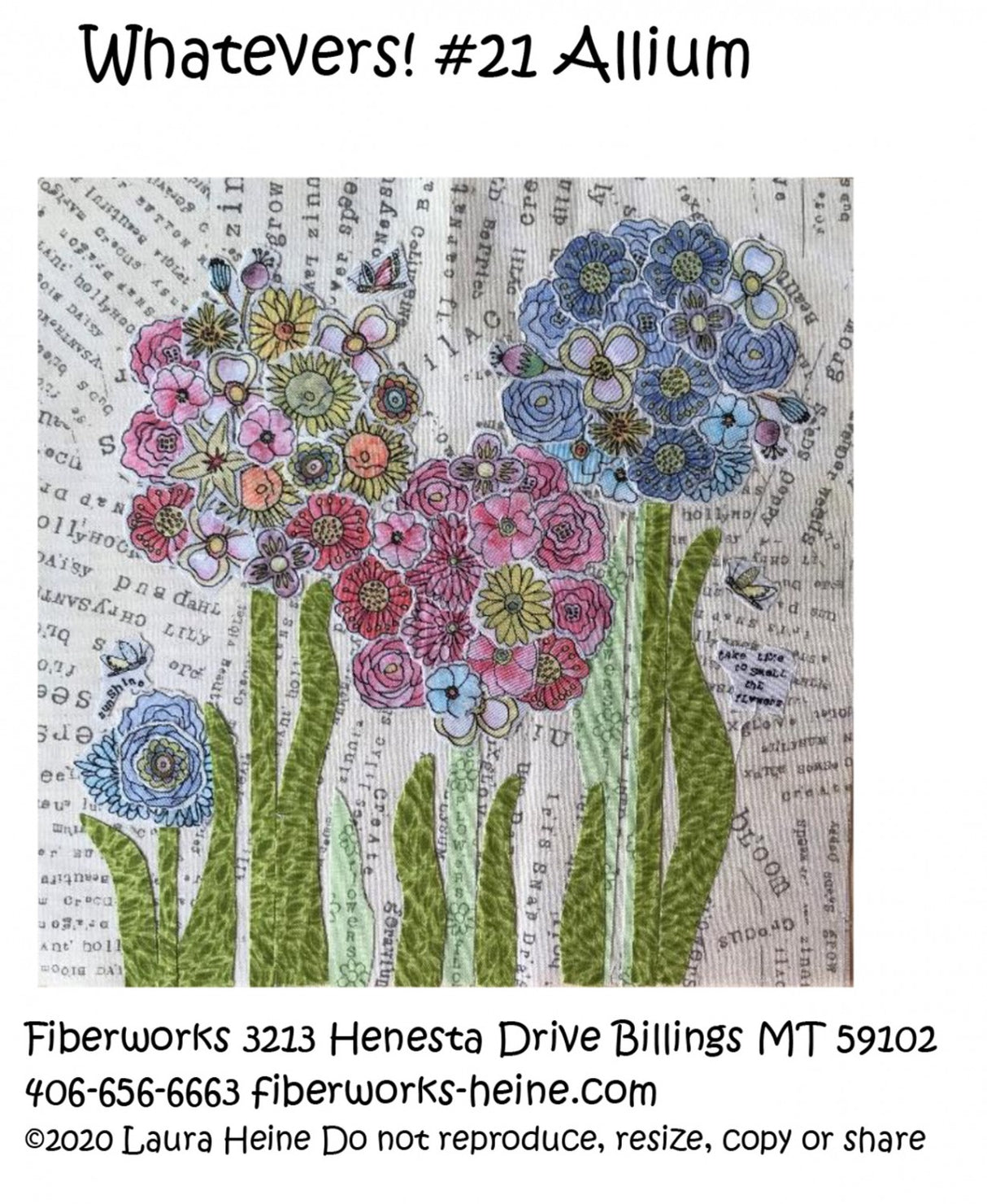 Whatevers! #21 Allium Collage Pattern by Laura Heine