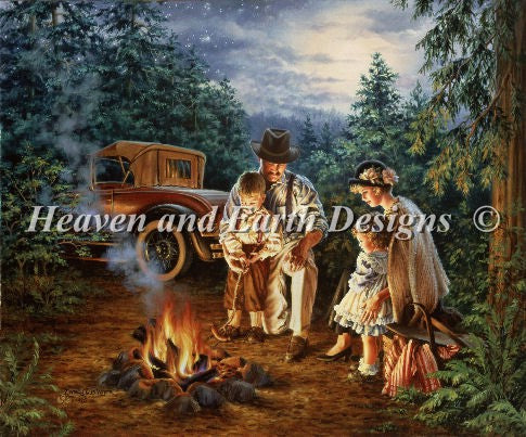 Fire Light Cross Stitch By Dona Gelsinger