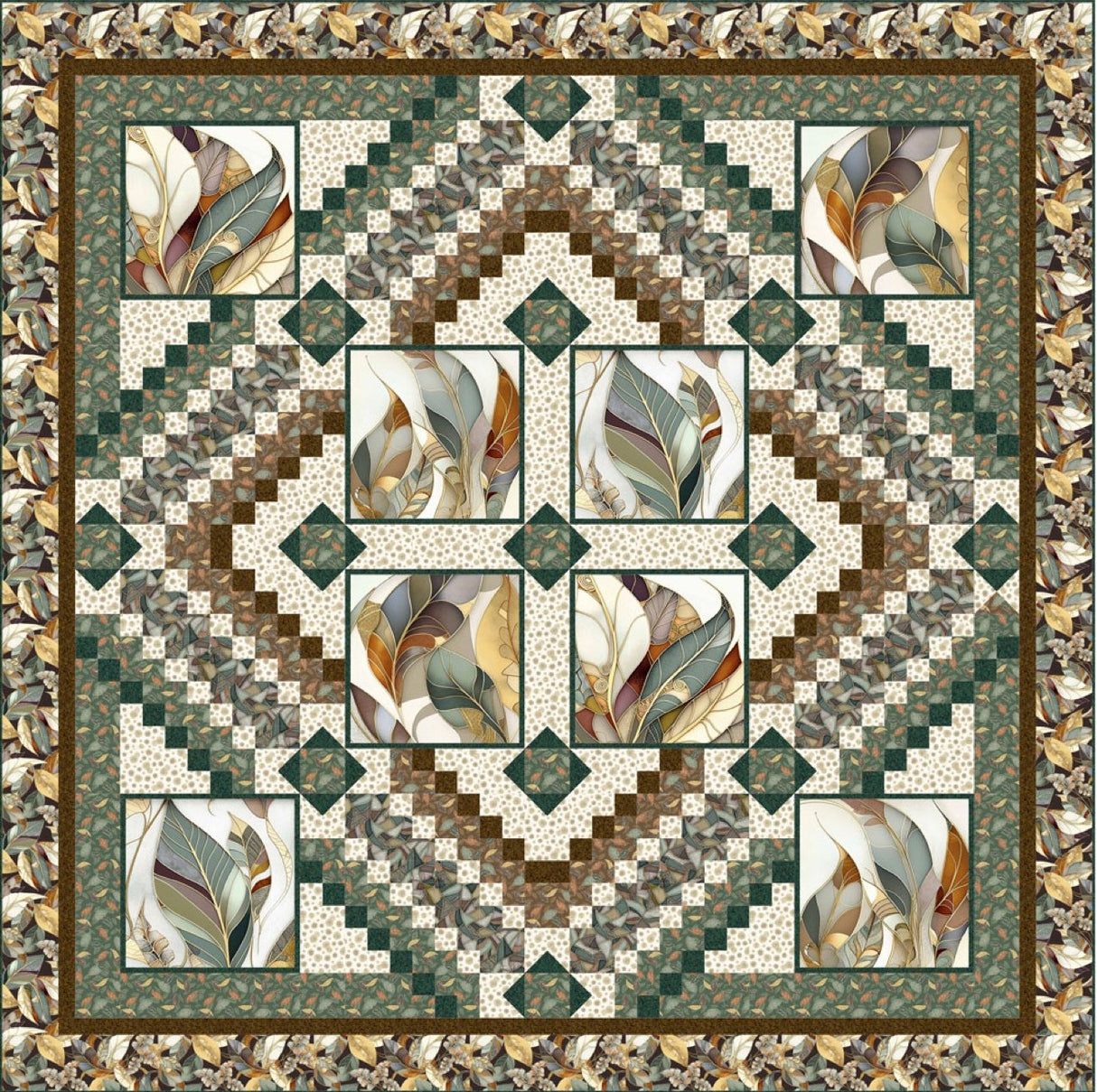 Frond Nouveau Downloadable Pattern by Pine Tree Country Quilts