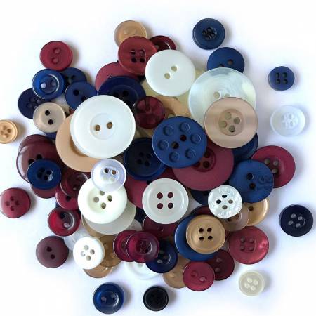 Variety Buttons Hand Bag Tote Bag Patriot by Buttons Galore