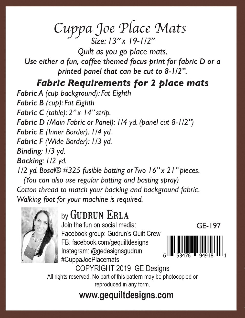 Cuppa Joe Place Mats