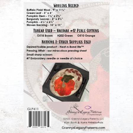 Back of the Fall Fling Quilt Pattern by Granny's Legacy Patterns