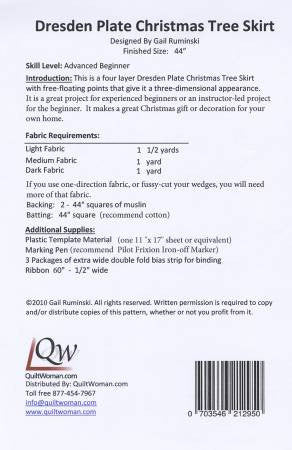 Dresden Plate Christmas Tree Skirt