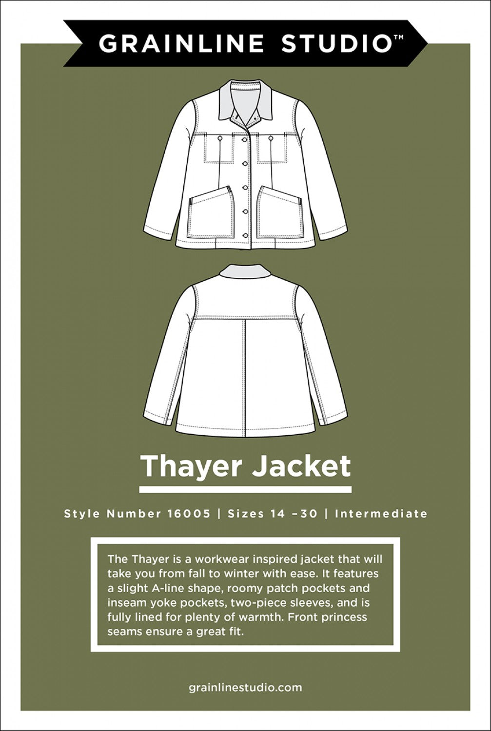 Thayer Jacket Sizes 14-30