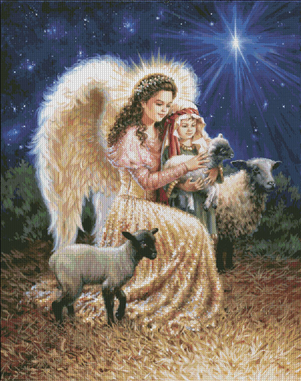 Gentle Shepherd Cross Stitch By Dona Gelsinger