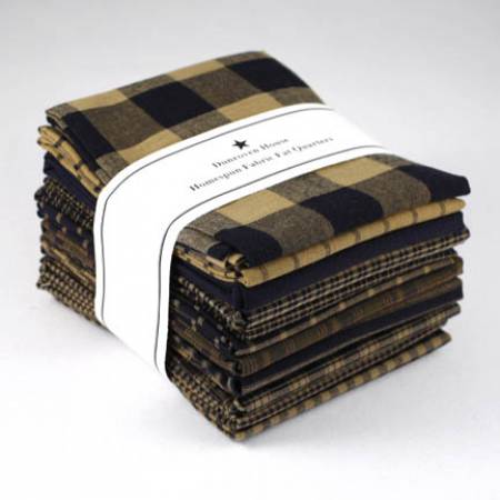 Navy Homespun Fat Quarter 12pcs