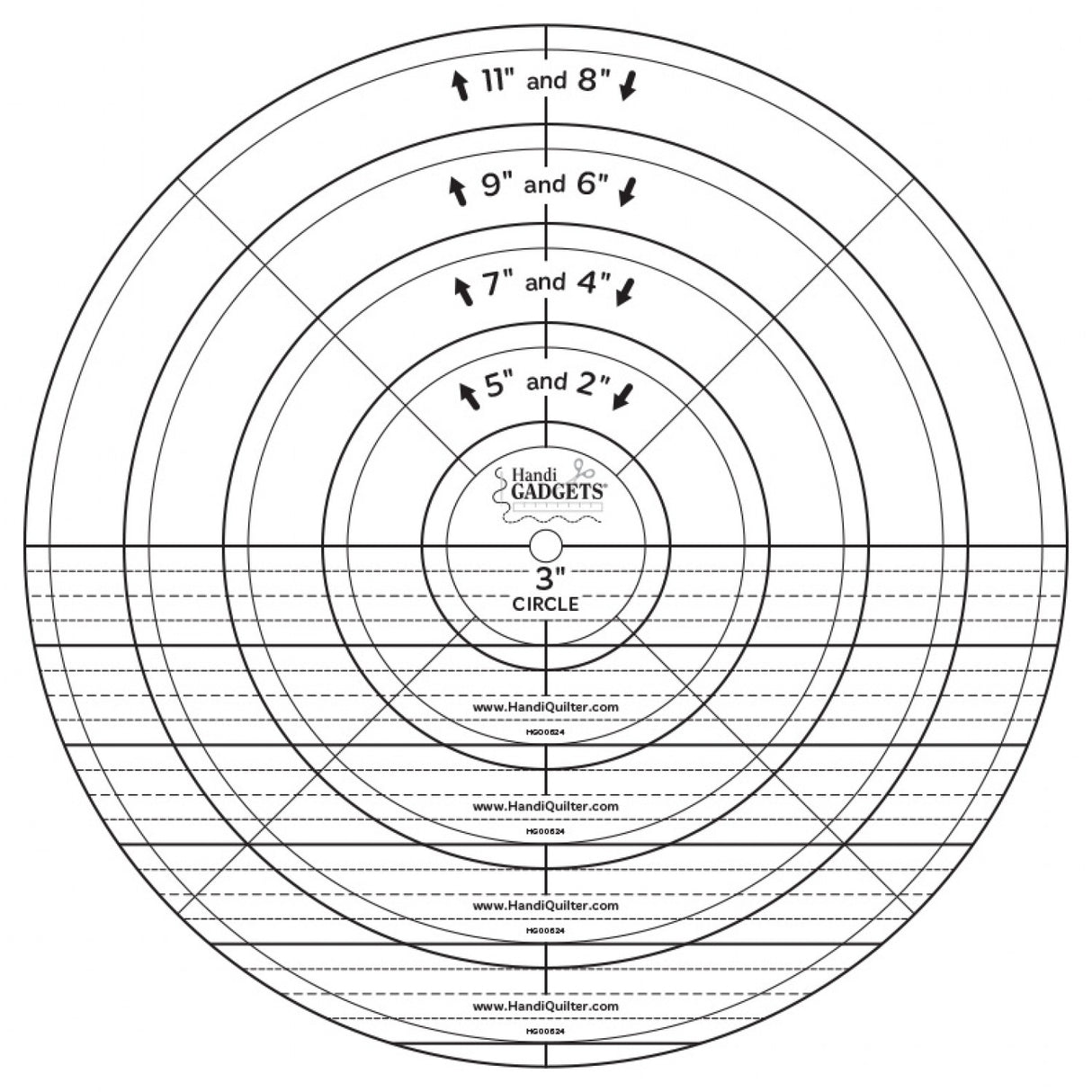 Handi Quilter Ring Templates Gold Set
