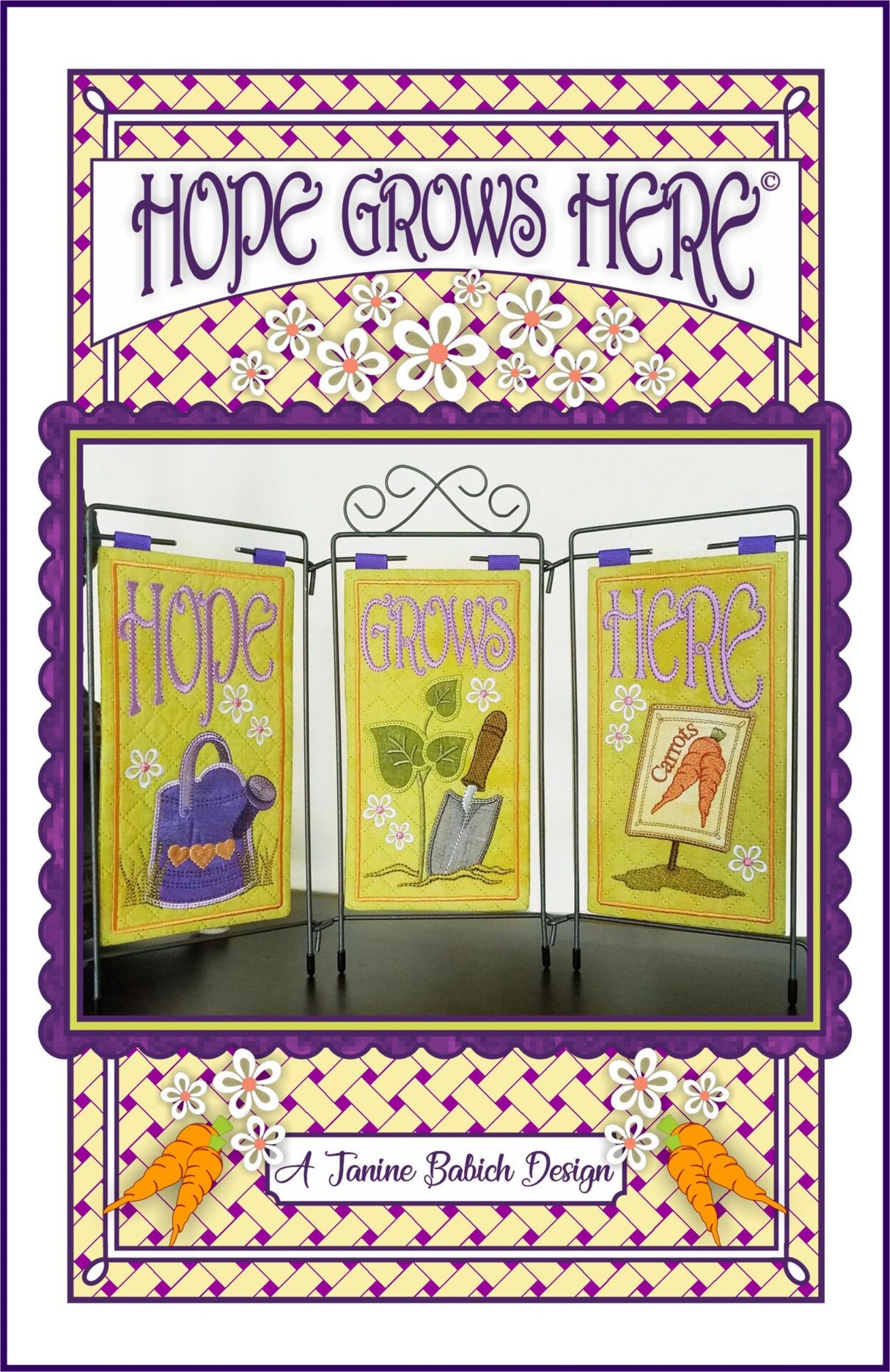 Hope Grows Here Table Top Display Downloadable Pattern by Janine Babich